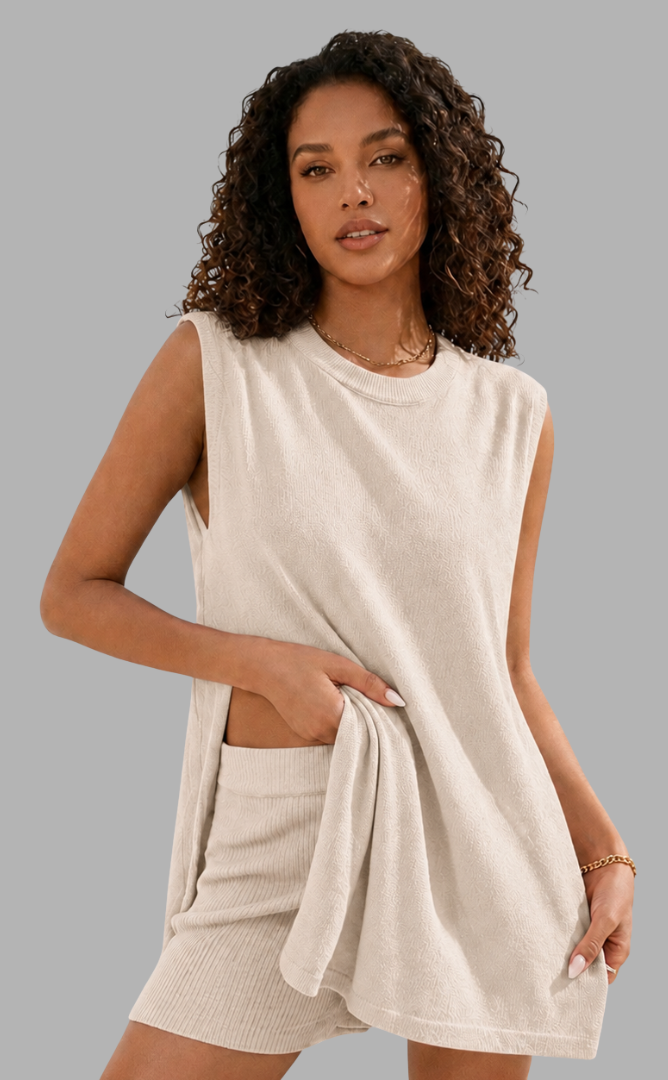 EaseKnit Sleeveless Lounge Set