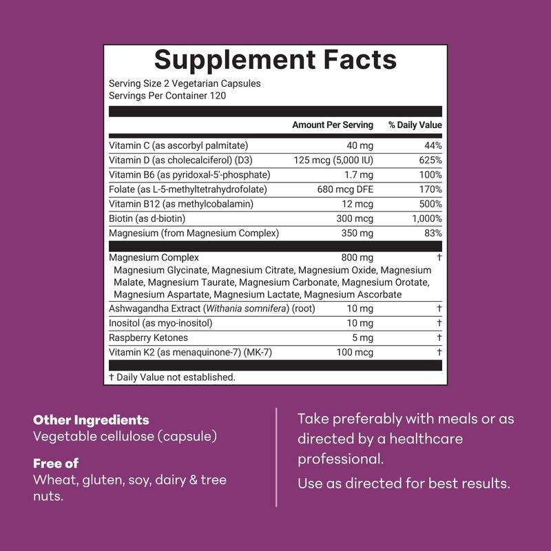 mg supplement facts