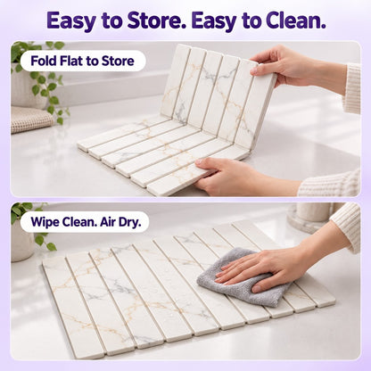 DryStone Diatomite Drying Mat - care_steps