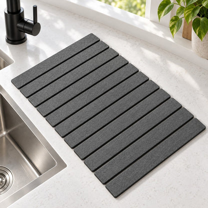 DryStone Diatomite Drying Mat - Dark Gray