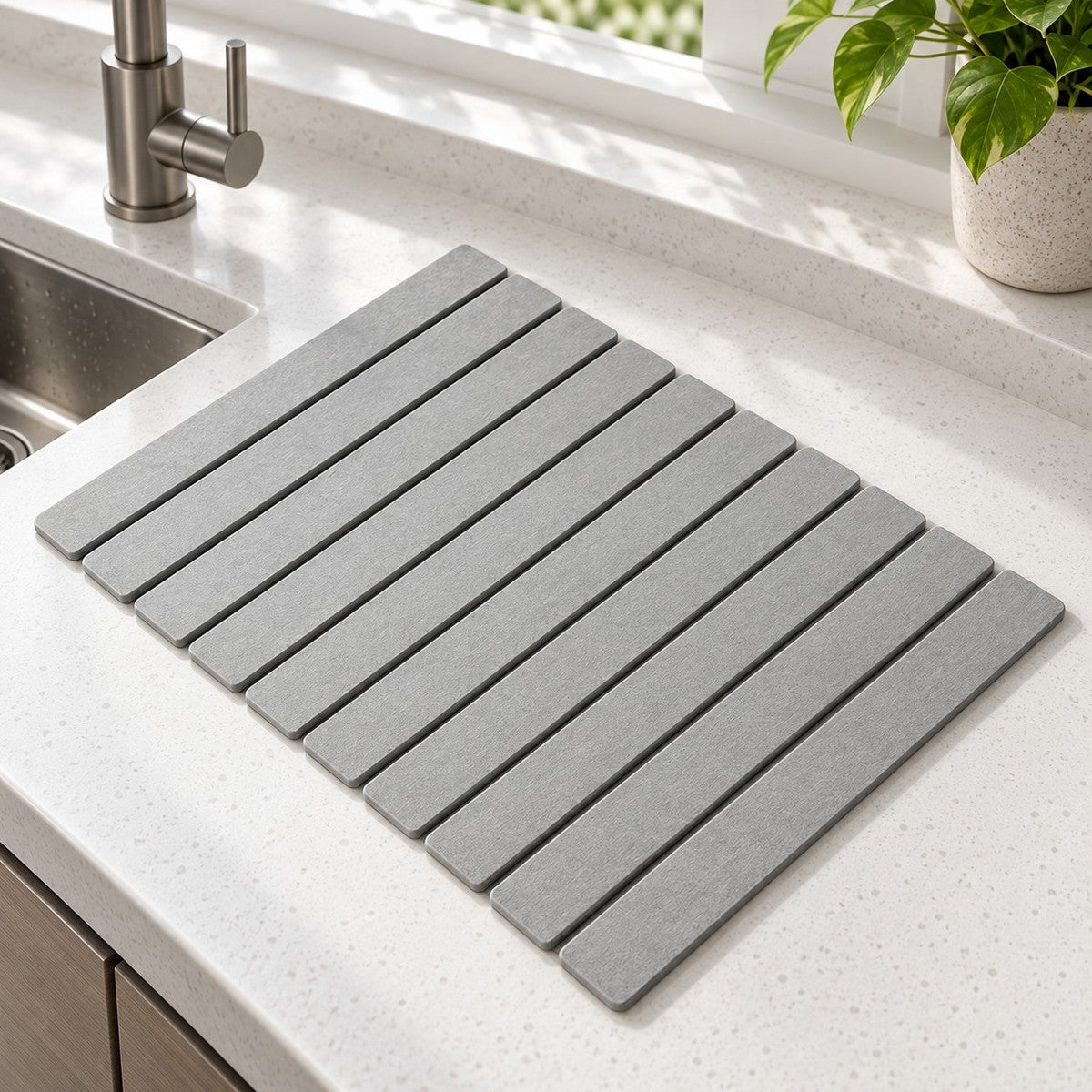 DryStone Diatomite Drying Mat - Gray