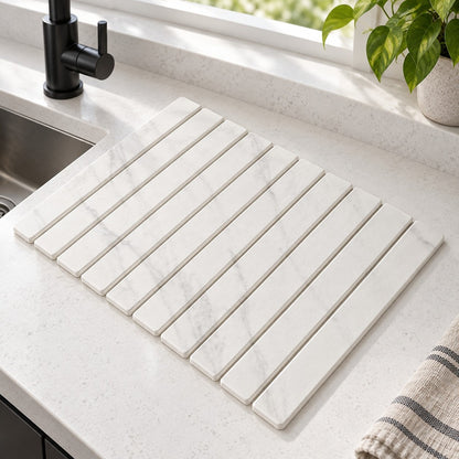 DryStone Diatomite Drying Mat - Marble L04