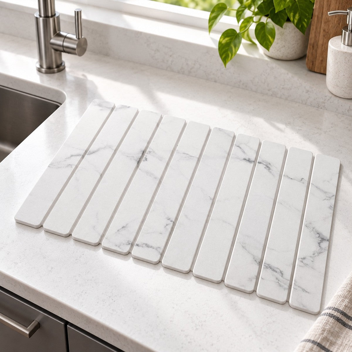 DryStone Diatomite Drying Mat - Marble L11