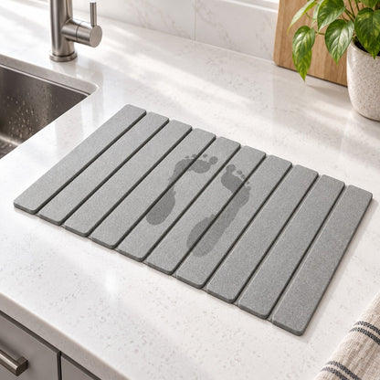 DryStone Diatomite Drying Mat - Medium Gray