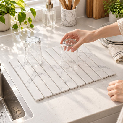 DryStone Diatomite Drying Mat - lifestyle