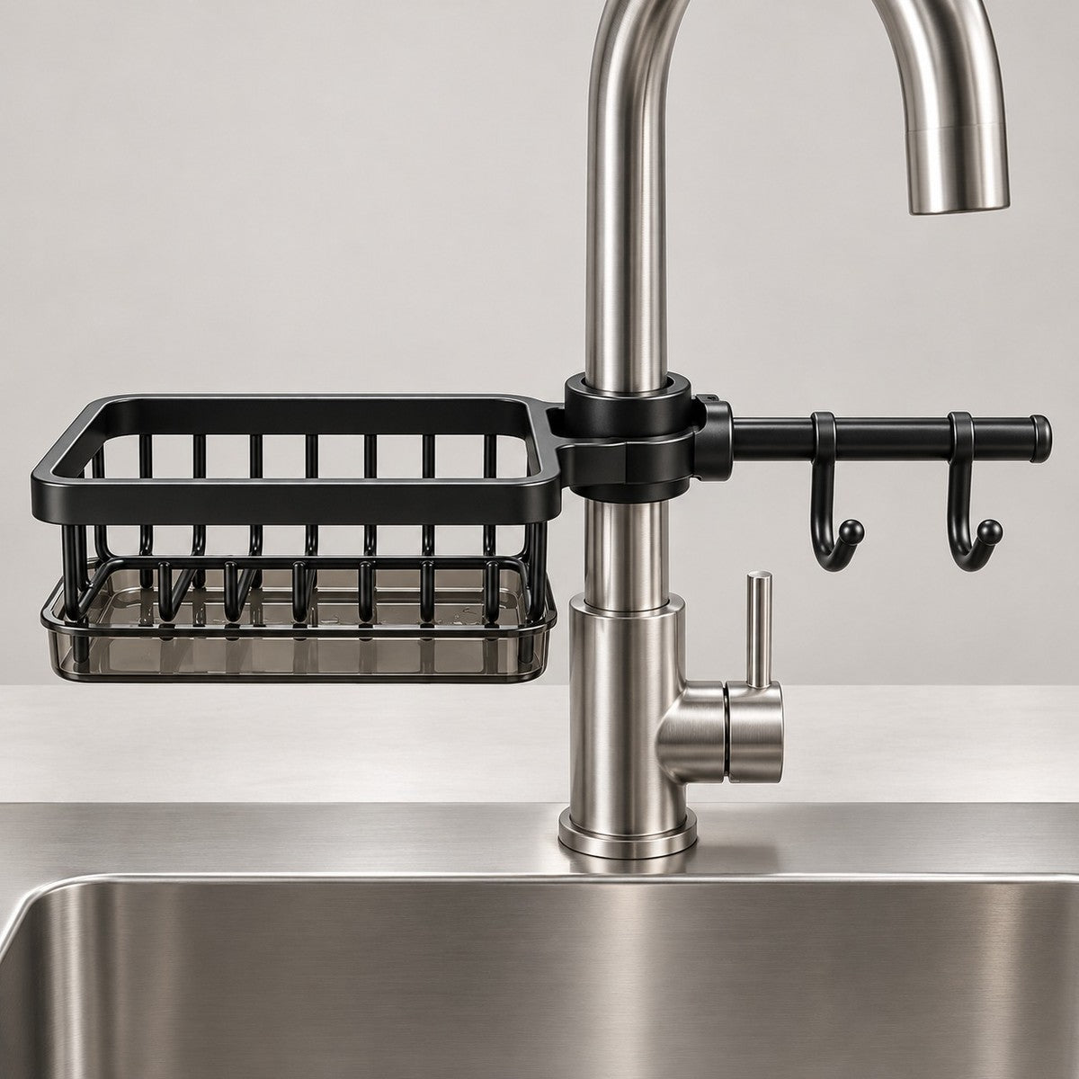 SinkMate No-Drill Faucet Caddy - Black