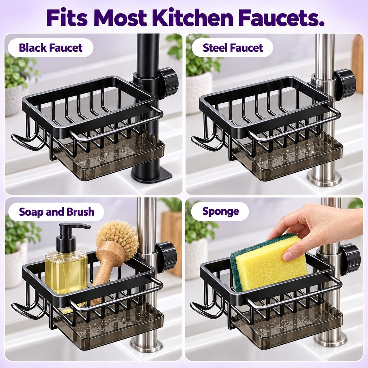 SinkMate No-Drill Faucet Caddy - usecase