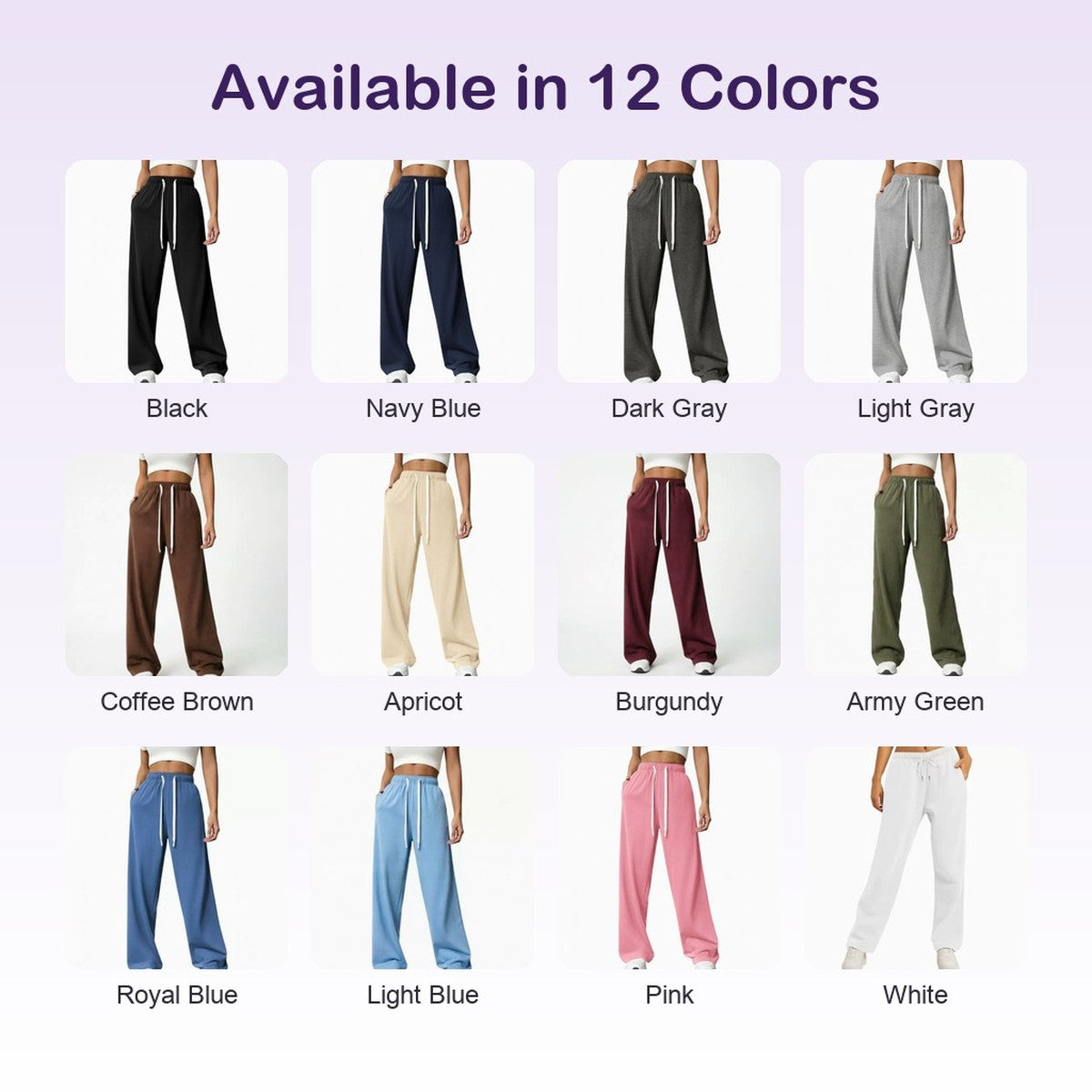 EaseFlow Wide-Leg Fleece Sweatpants - colors
