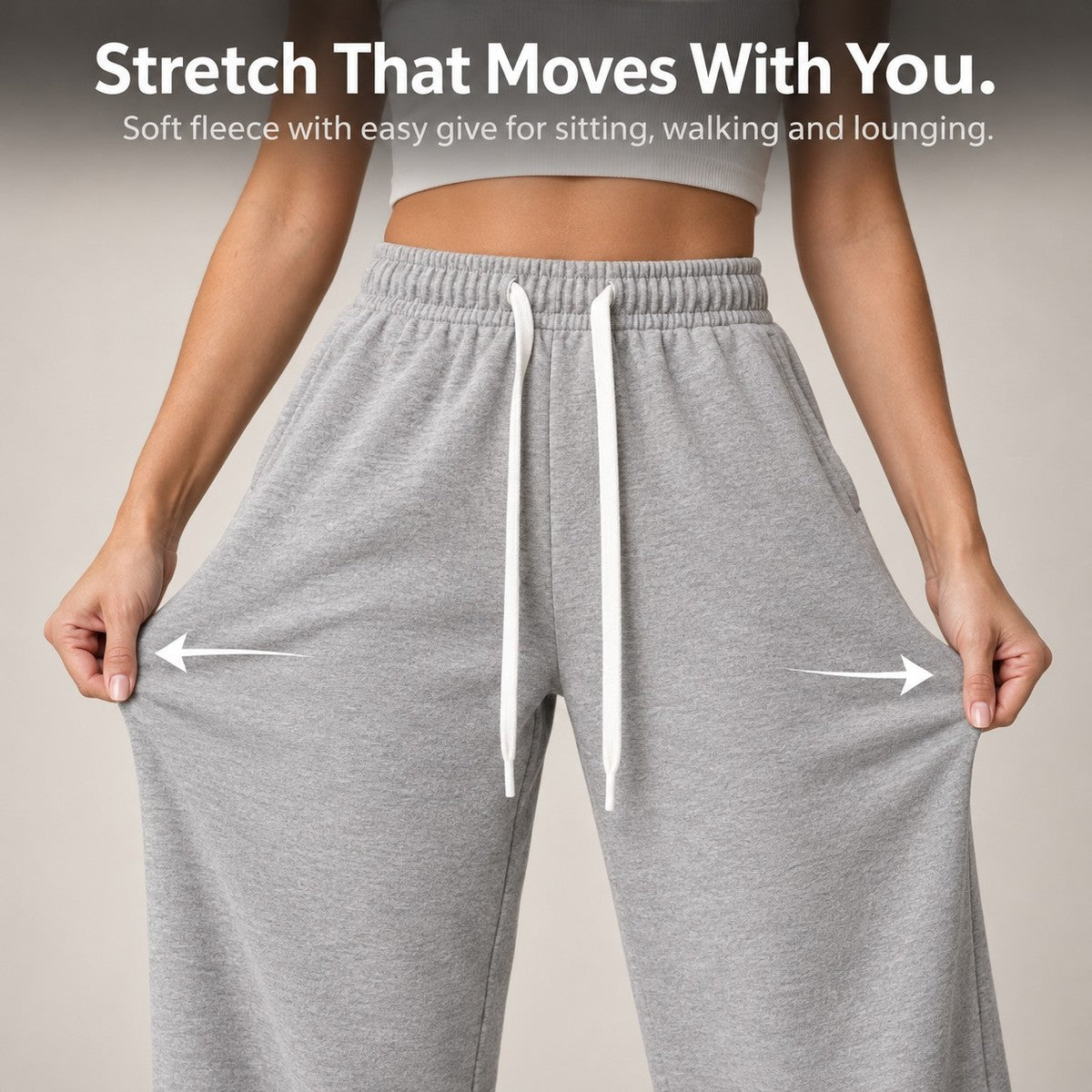EaseFlow Wide-Leg Fleece Sweatpants - fit_demo