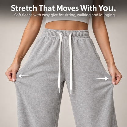 EaseFlow Wide-Leg Fleece Sweatpants - fit_demo