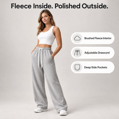 EaseFlow Wide-Leg Fleece Sweatpants - hero_info