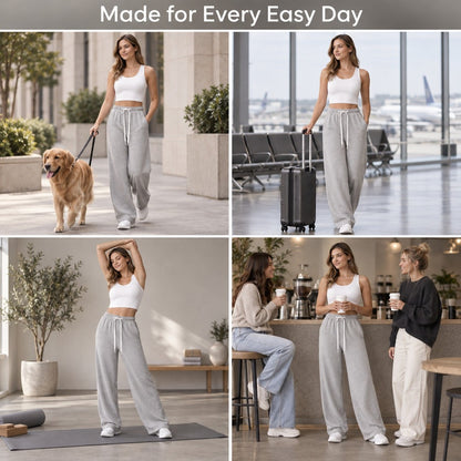 EaseFlow Wide-Leg Fleece Sweatpants - ways_to_wear