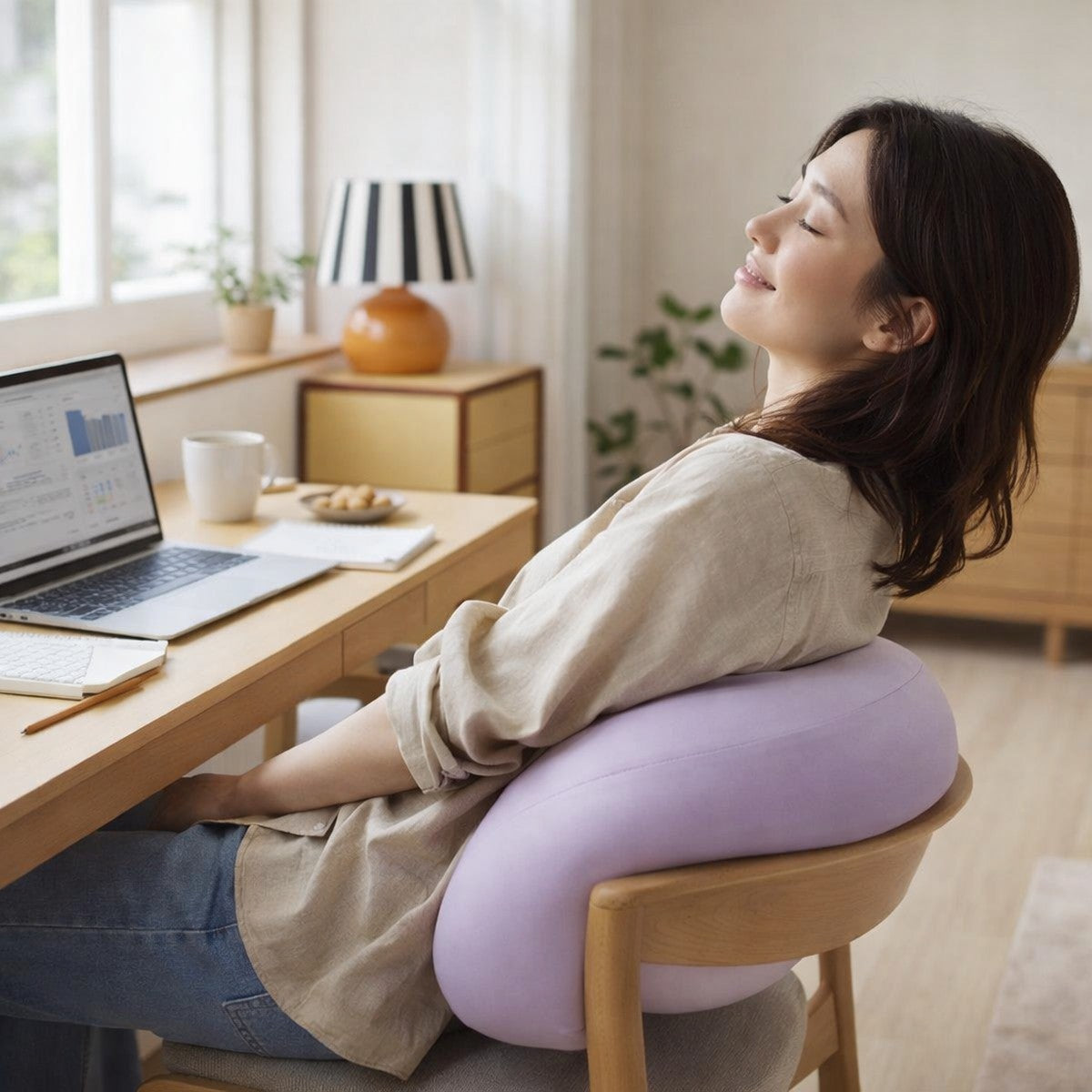 PuffCloud Ice-Silk Ball Pillow - lifestyle