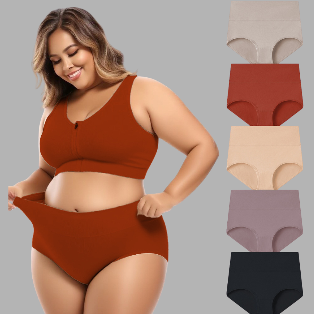 SculptSoft High-Waist Cotton Comfort Underwear (3–5 Pack)