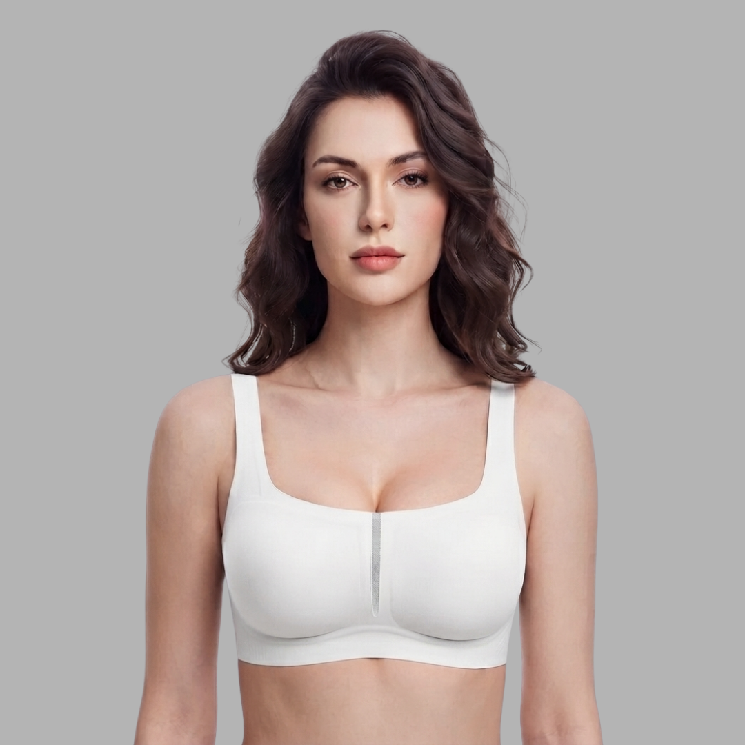 Square-Neck Seamless Support Bra