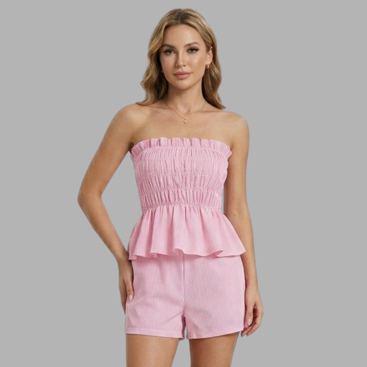 BelleAir Strapless Shorts Set