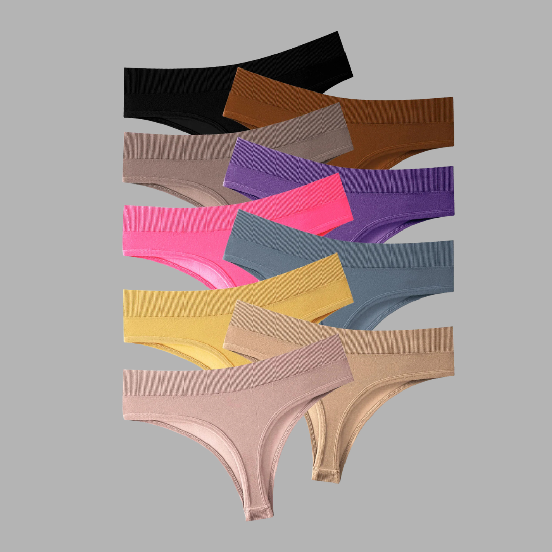 Seamless Ribbed Thong (Everyday Essentials Pack)