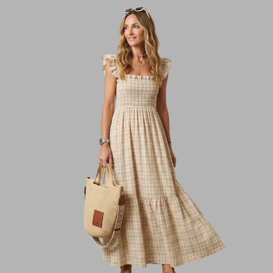 Breezeluxe Plaid Sundress