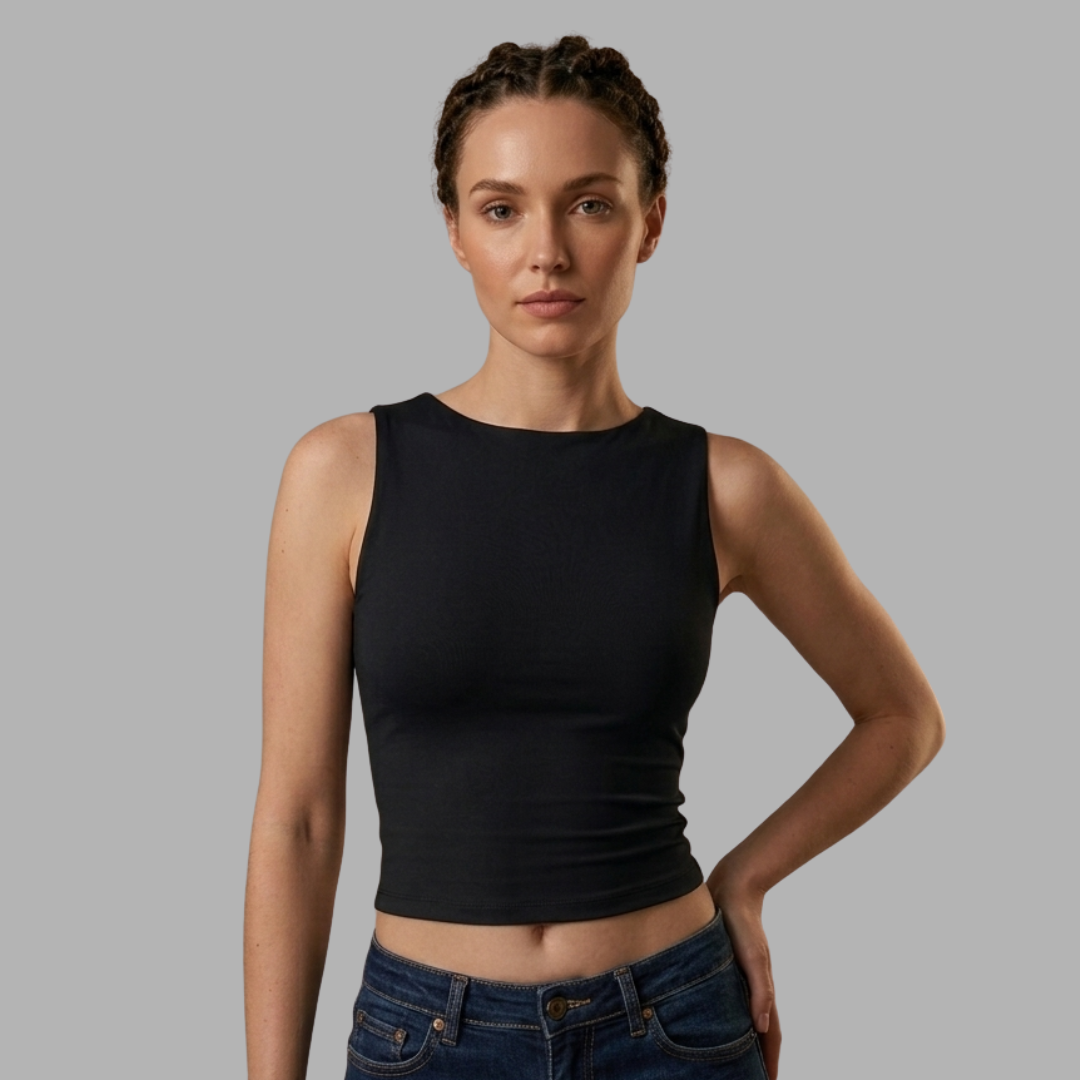 Y2K Open-Back Slim Tank Top