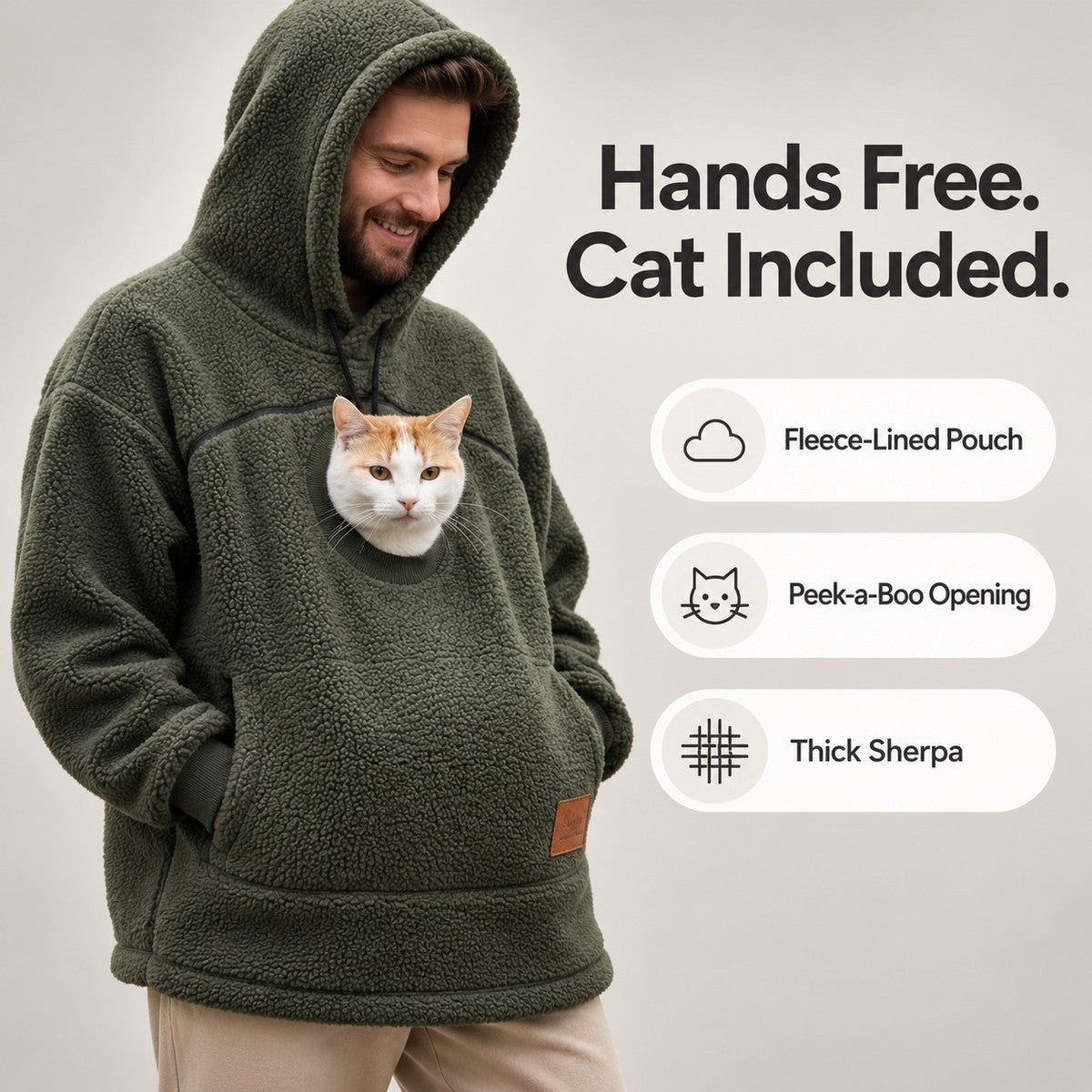 PawPouch Fleece Pet Carrier Hoodie - hero_info