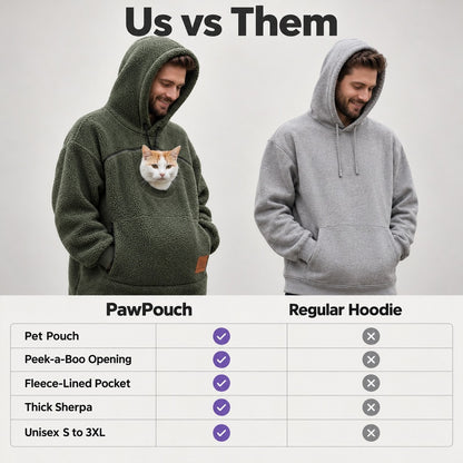 PawPouch Fleece Pet Carrier Hoodie - vs_them