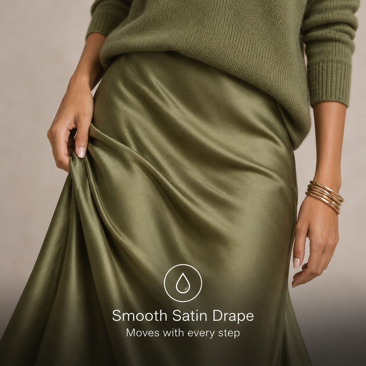 LuxeLayer Knit Sweater and Satin Slip Dress Set - fabric_label