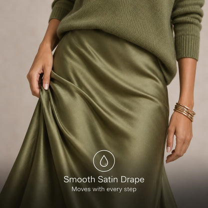 LuxeLayer Knit Sweater and Satin Slip Dress Set - fabric_label