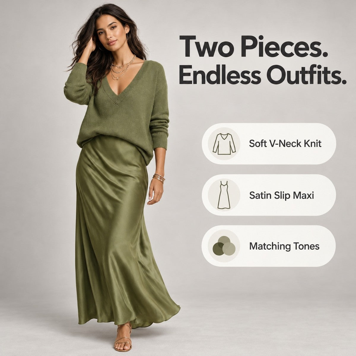 LuxeLayer Knit Sweater and Satin Slip Dress Set - hero_info
