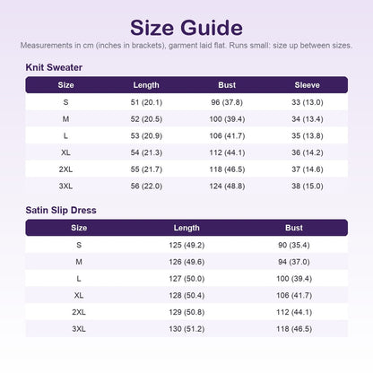 LuxeLayer Knit Sweater and Satin Slip Dress Set - size_guide