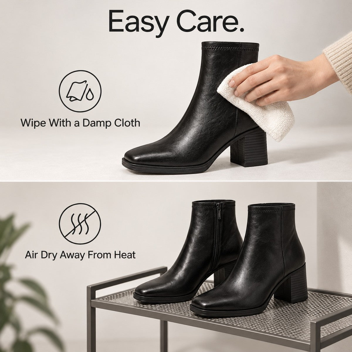 RetroStep Square-Toe Heeled Ankle Boots - care_steps