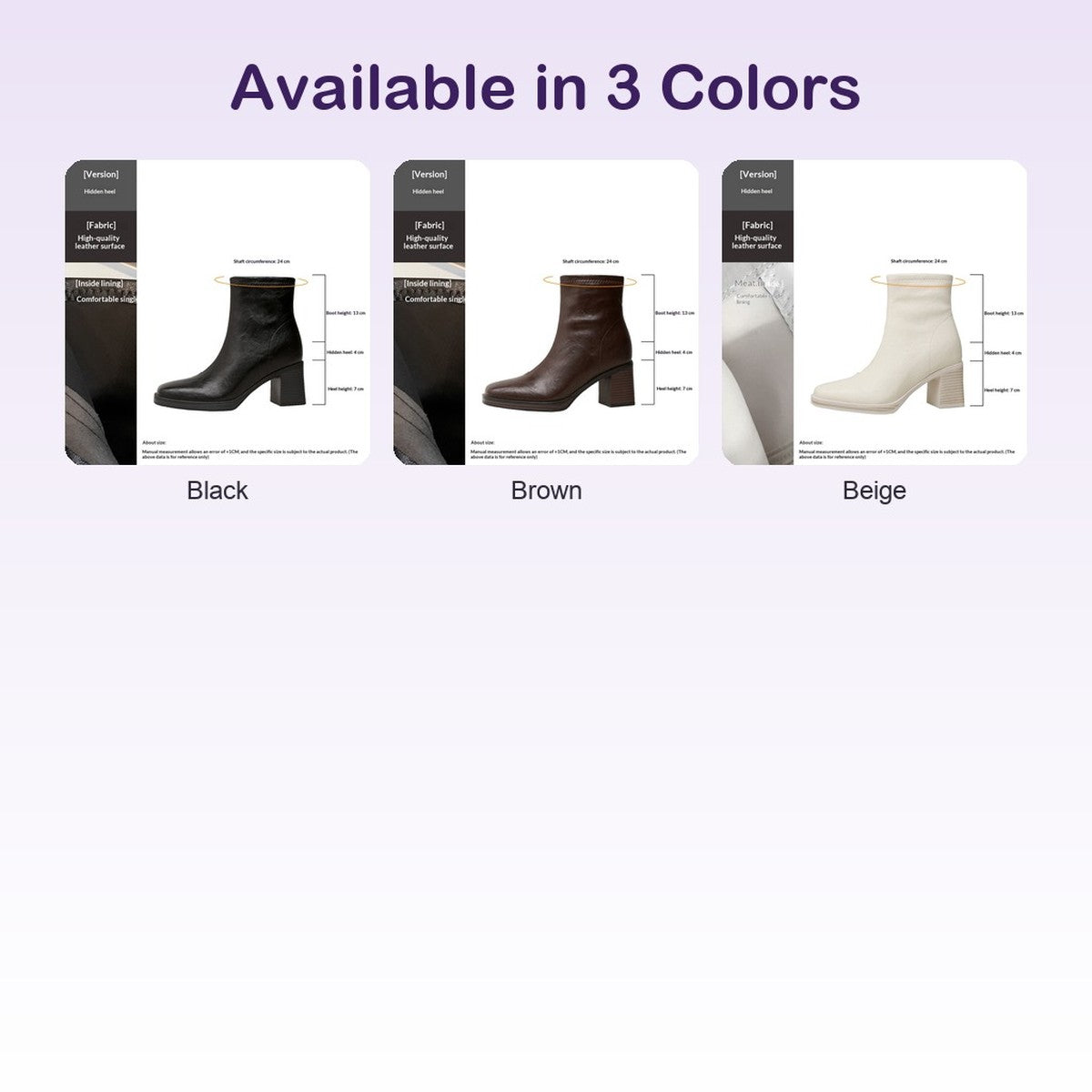 RetroStep Square-Toe Heeled Ankle Boots - colors
