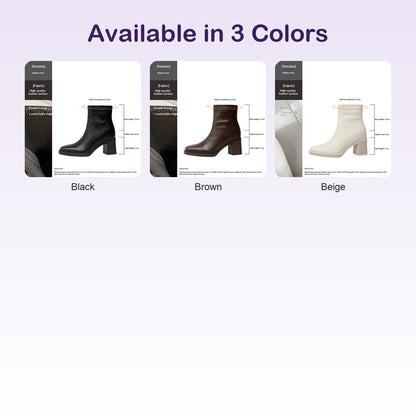 RetroStep Square-Toe Heeled Ankle Boots - colors
