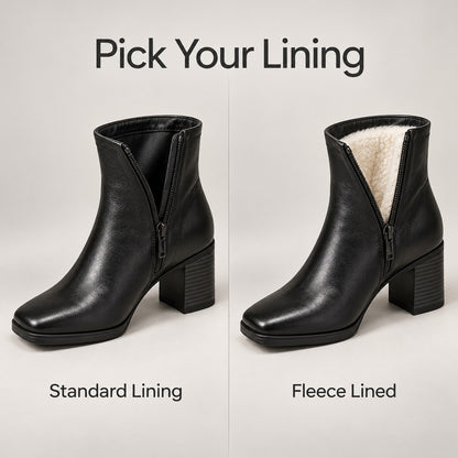 RetroStep Square-Toe Heeled Ankle Boots - fit_demo