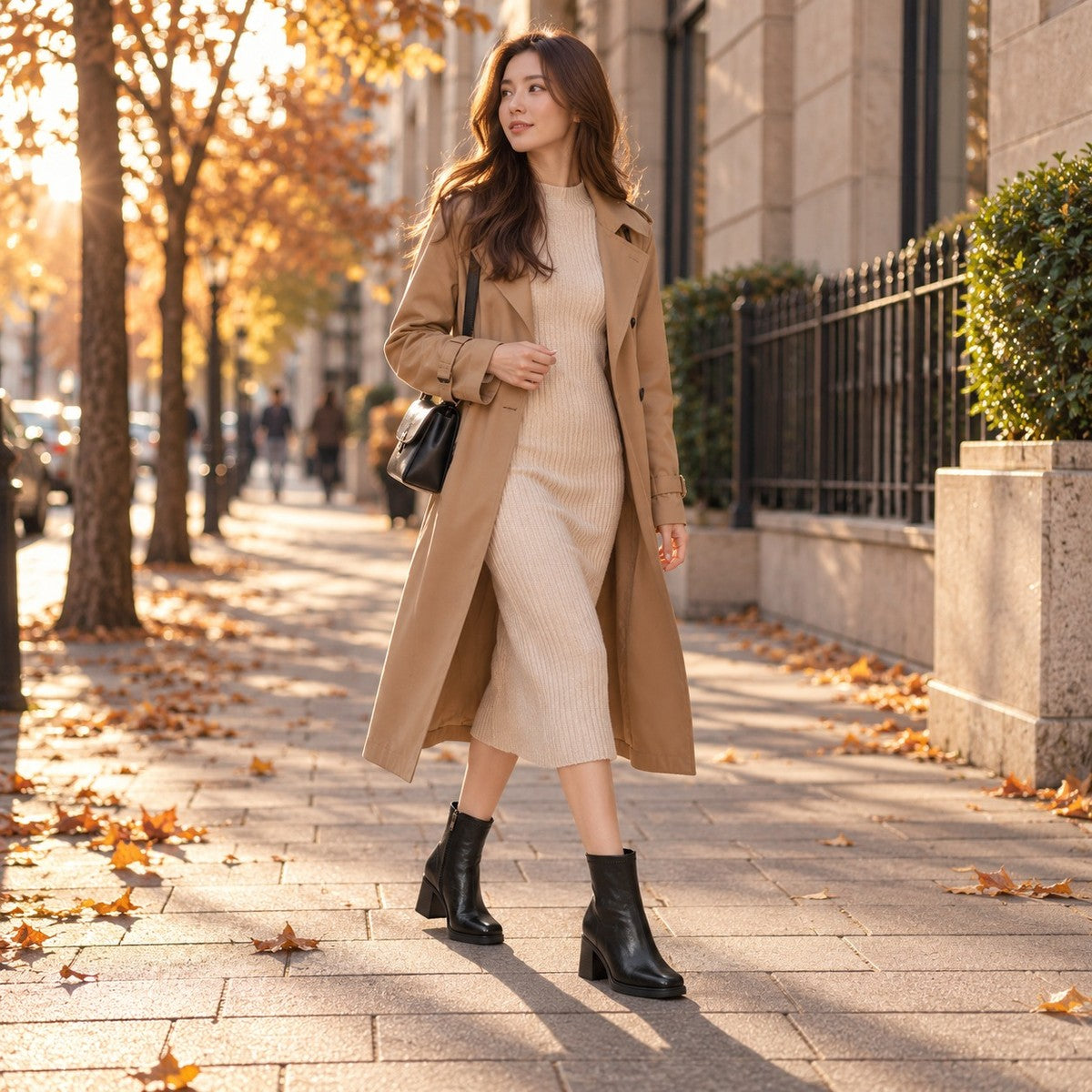 RetroStep Square-Toe Heeled Ankle Boots - lifestyle