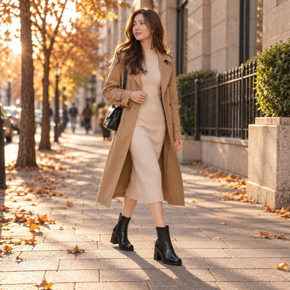 RetroStep Square-Toe Heeled Ankle Boots - lifestyle