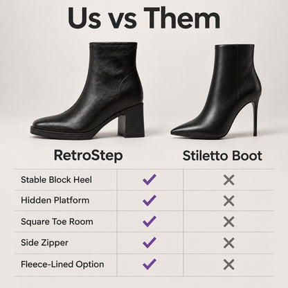 RetroStep Square-Toe Heeled Ankle Boots - vs_them