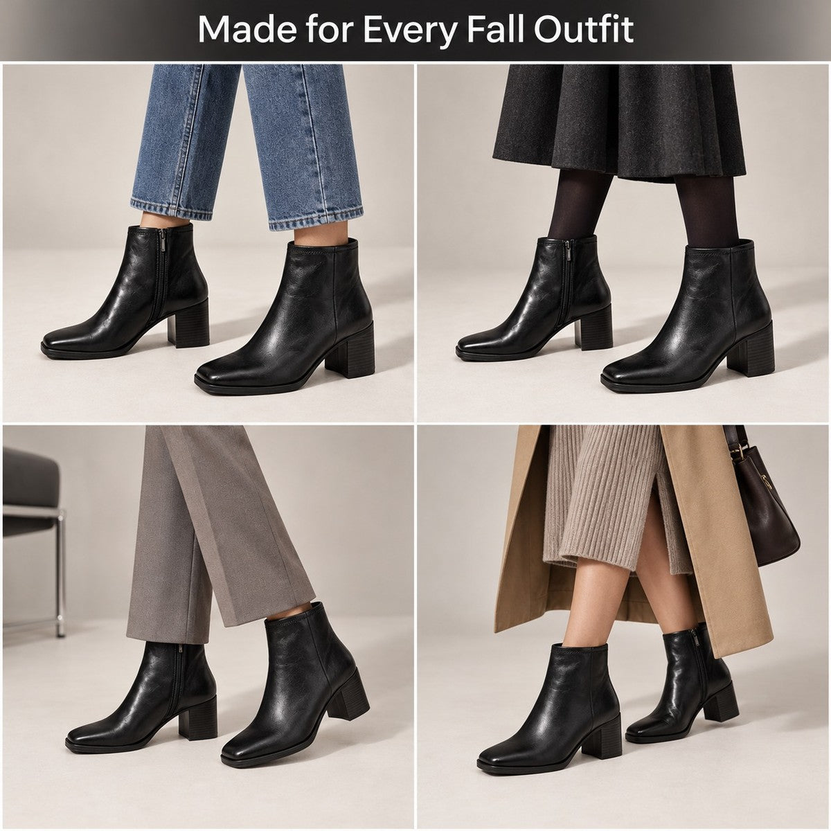 RetroStep Square-Toe Heeled Ankle Boots - ways_to_wear