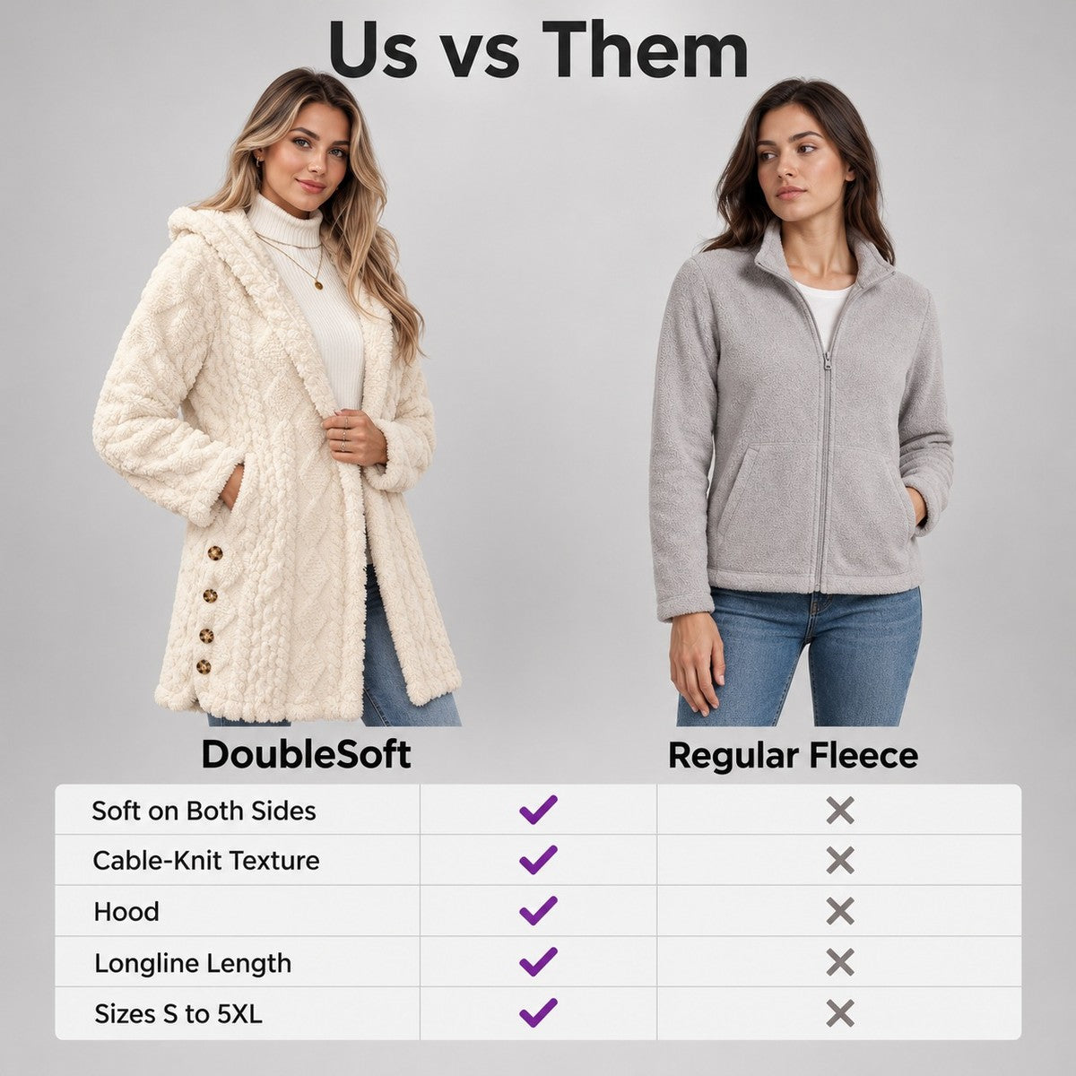 DoubleSoft Hooded Fleece Cardigan Coat - vs_them