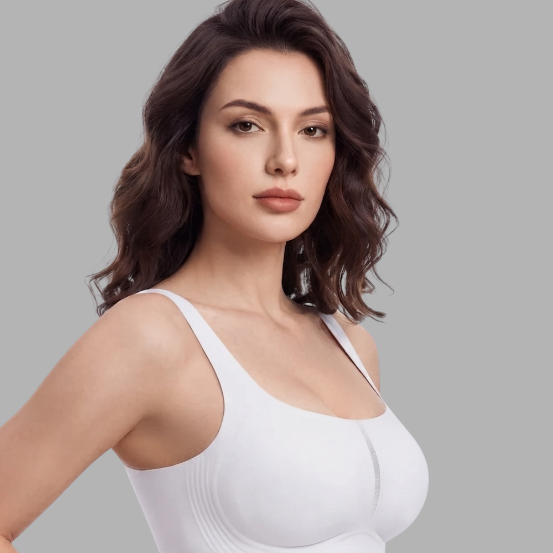 Square-Neck Seamless Support Bra
