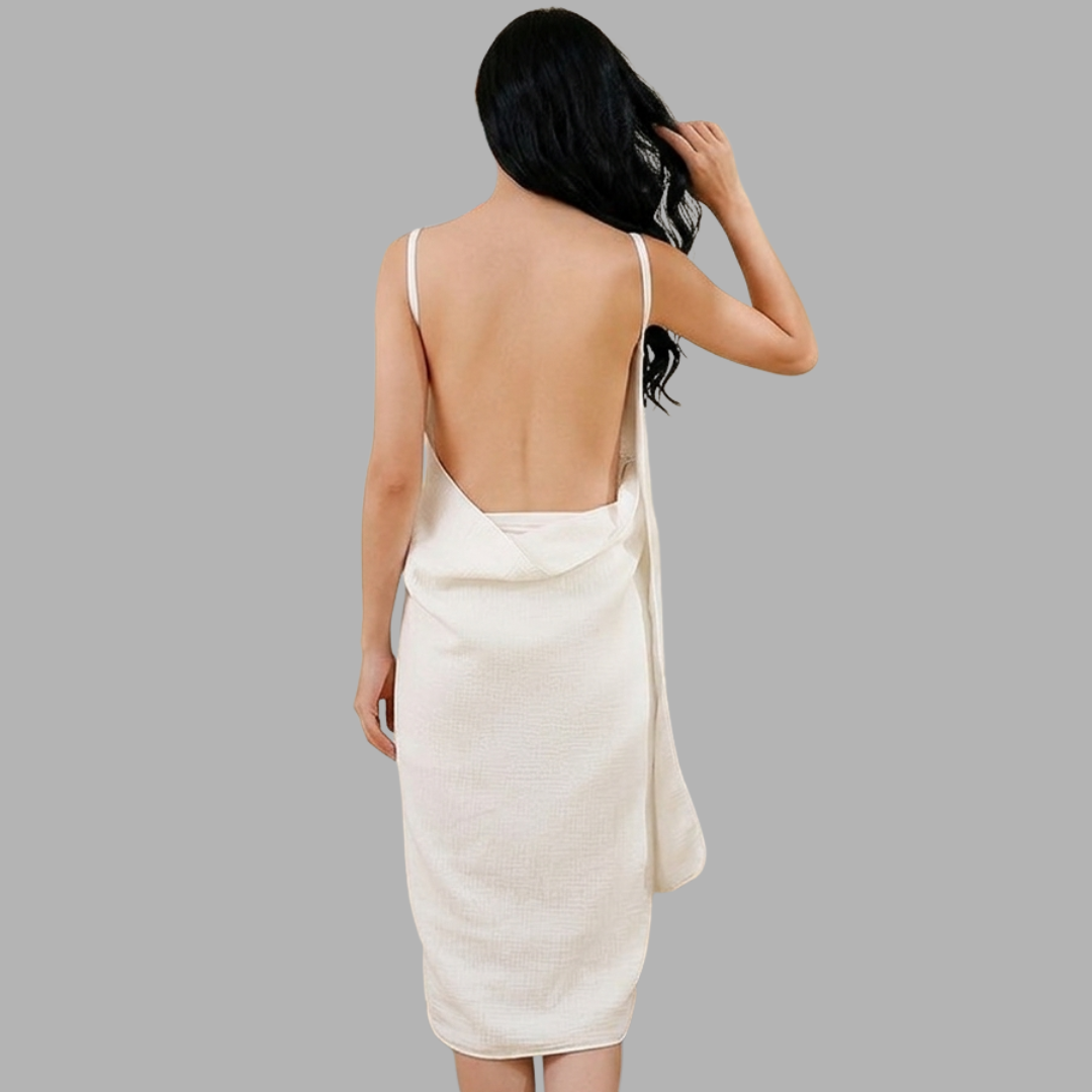 PureSoft Backless Bath Wrap Dress