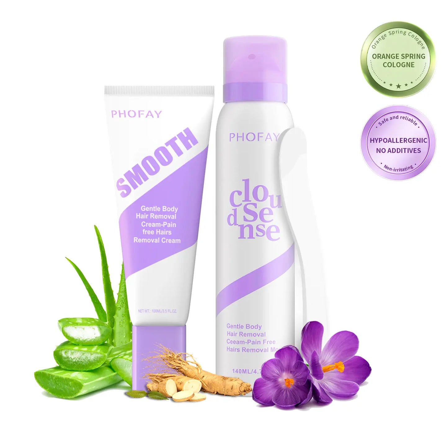 CloudSense Pain-Free Hair Removal Foam Spray & Cream