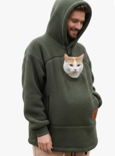 PawPouch Fleece Pet Carrier Hoodie detail 2