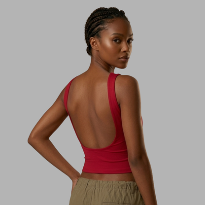Y2K Open-Back Slim Tank Top