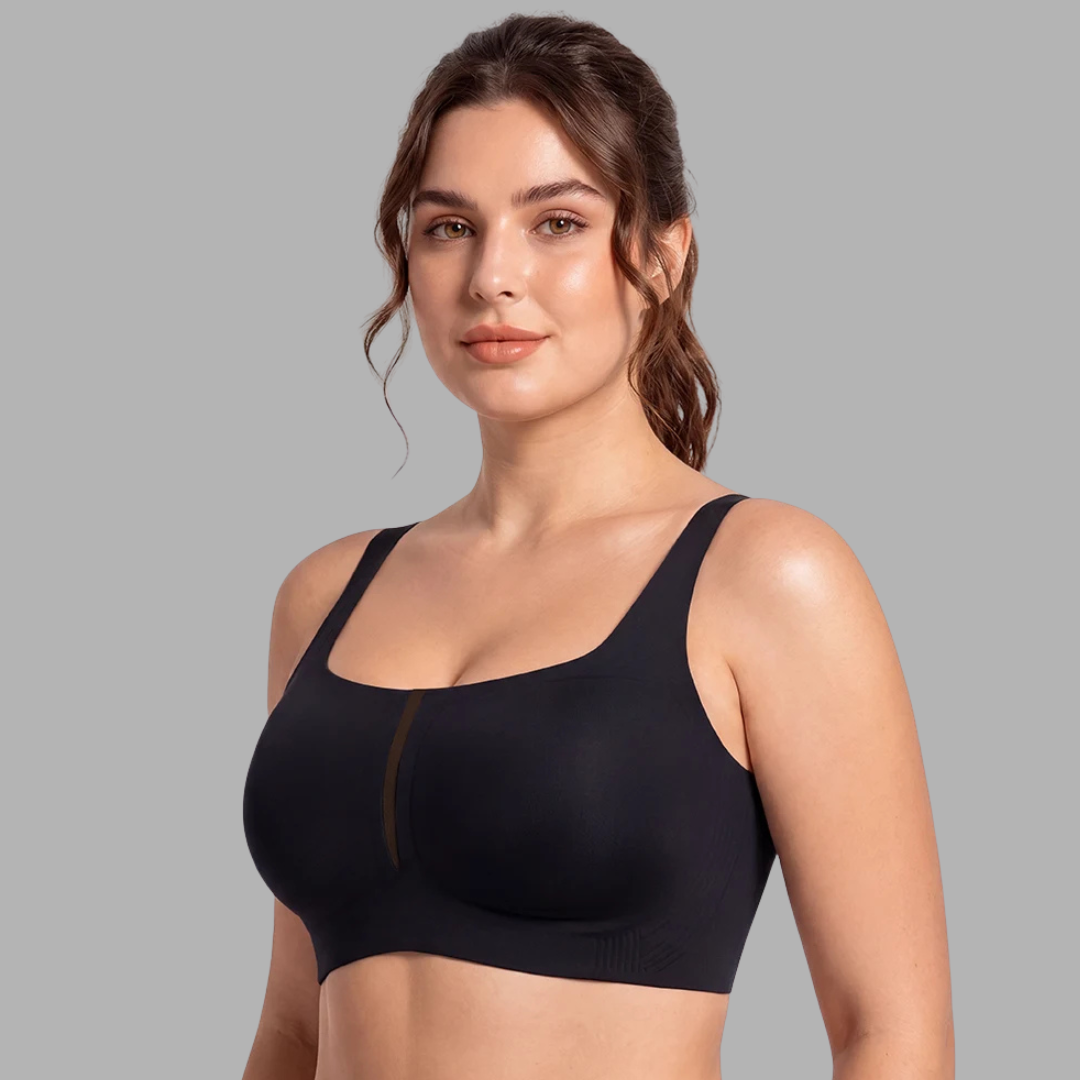 Square-Neck Seamless Support Bra