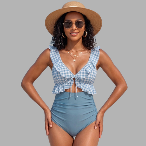 RuffleLift V-Neck One-Piece Swimsuit