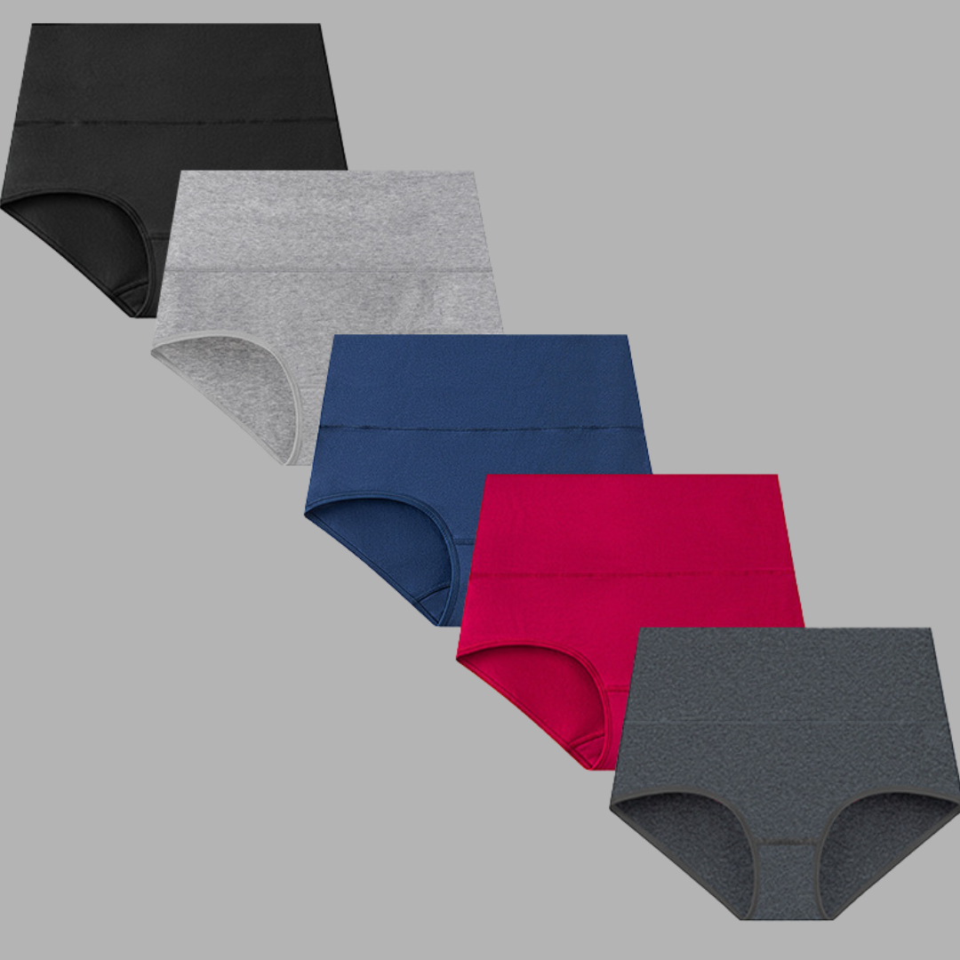 SculptSoft High-Waist Cotton Comfort Underwear (3–5 Pack)