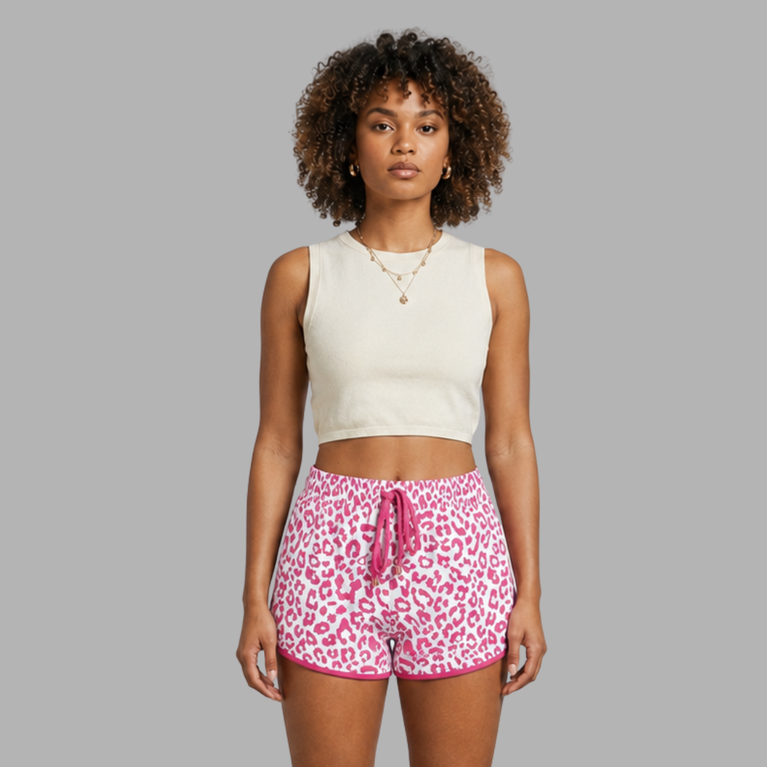 Printed Drawstring Casual Shorts