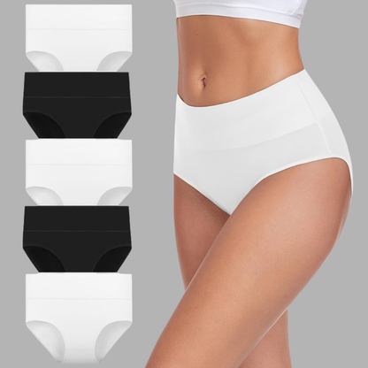 SculptSoft High-Waist Cotton Comfort Underwear (3–5 Pack)