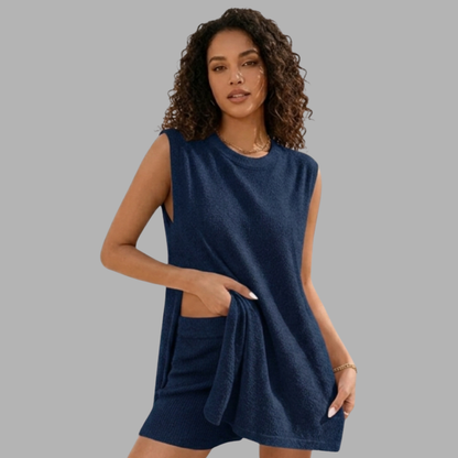 EaseKnit Sleeveless Lounge Set