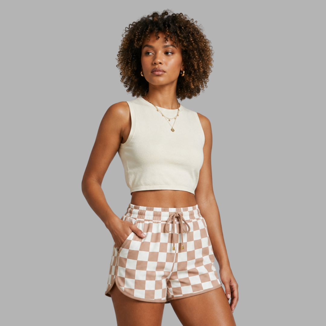 Printed Drawstring Casual Shorts